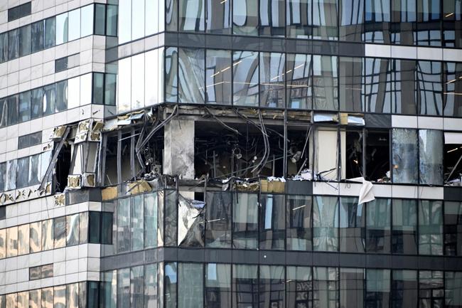 The defence ministry said two of the drones smashed into an office complex in Moscow-City, a commercial development in the city's west