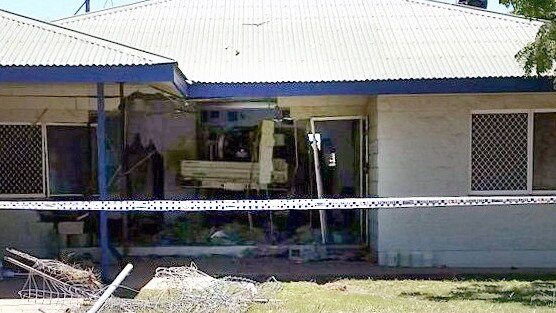 The house at Kowanyama where a vehicle ploughed in to mourners gathered for a funeral.