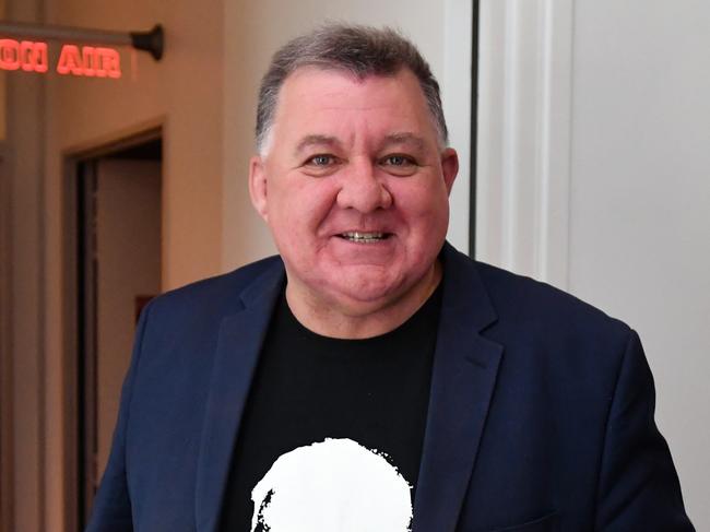 Liberal member for Hughes Craig Kelly wearing a Robert Menzies T-shirt leaves after a radio interview at Parliament House in Canberra, Thursday, November 29, 2018. (AAP Image/Mick Tsikas) NO ARCHIVING