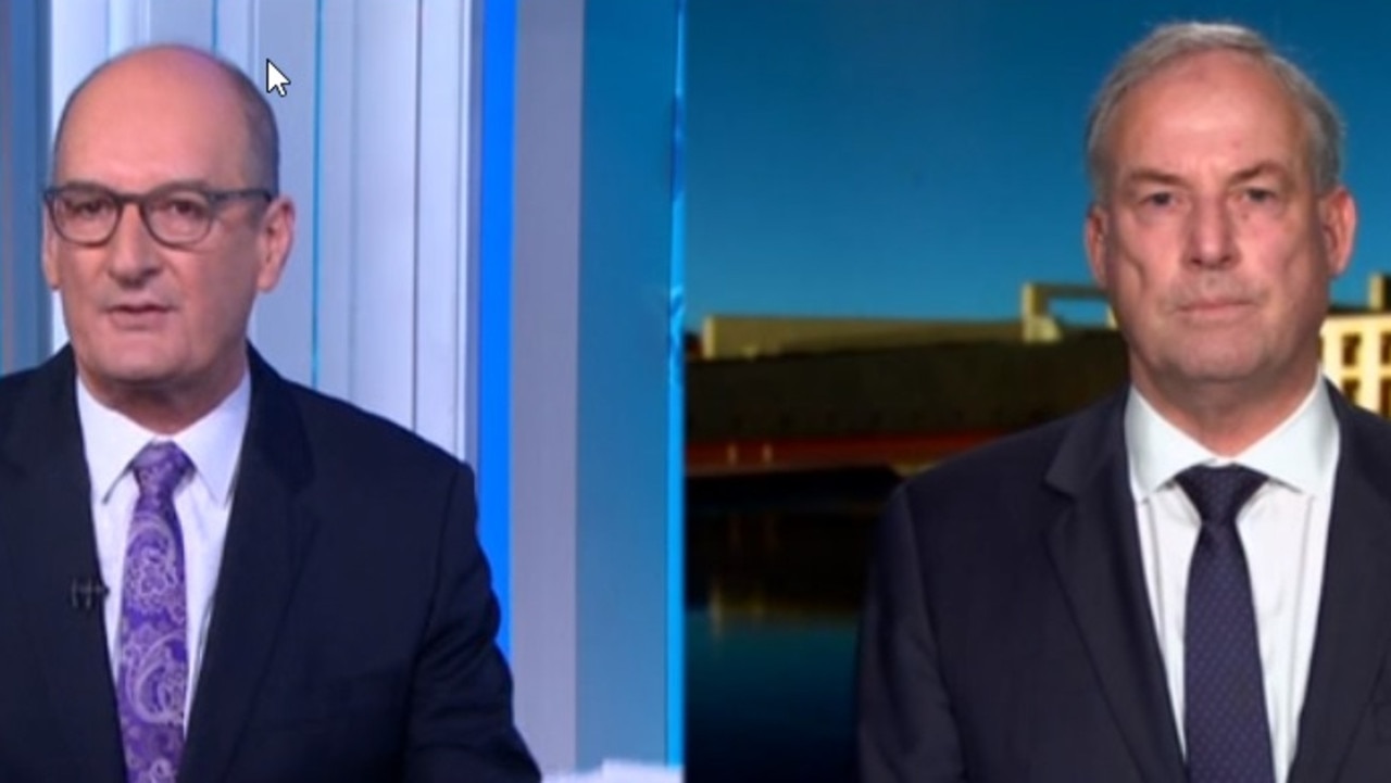 David Koch fired up in an interview with Richard Colbeck. Picture: Sunrise