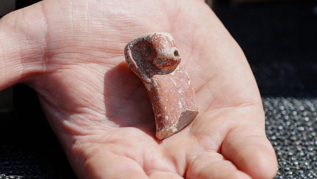 Uone of the figurines unearthed at En Esur. Picture: AFP