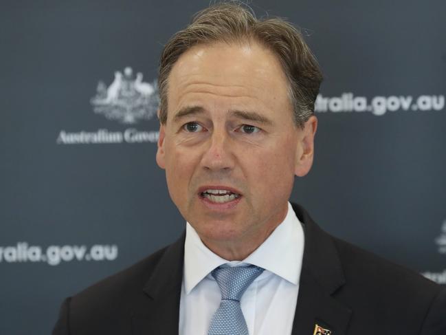 Health Minister Greg Hunt said he had received a message from Chemist Warehouse about supply on Wednesday. Picture: NCA NewsWire / David Crosling