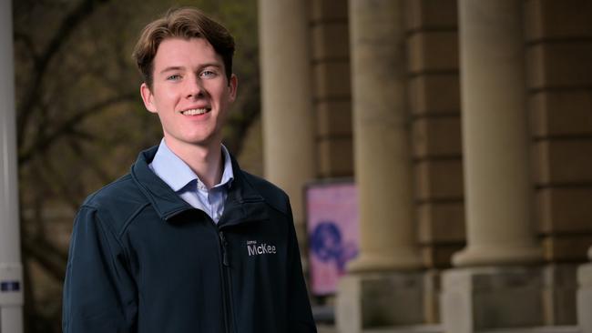 21-year-old UTAS law student James McKee is running for Hobart City Council. Picture: Kenji Sato