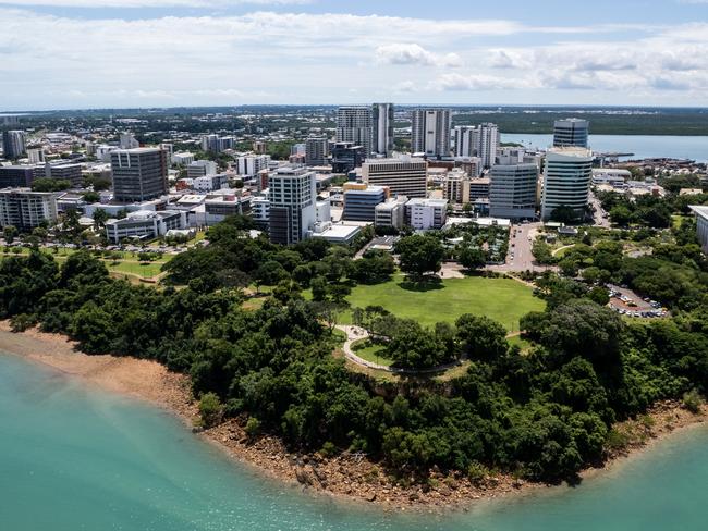 Drone shot of Darwin city.Escape 15 September 2024Destinations - Darwin Food ScenePhoto - iStock