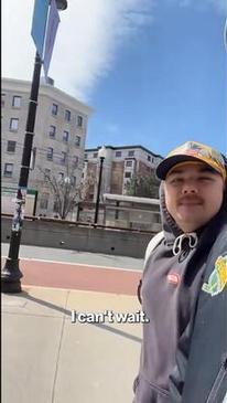 Massachusetts student in Trump hat berated by mustachioed leftist