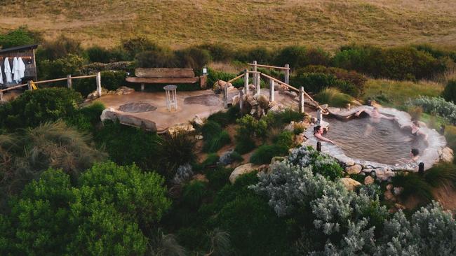 Peninsula Hot Springs has 70 thermal springs including the Bath House Hilltop, Picture: supplied.