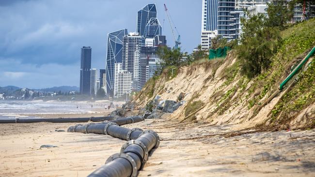 Erosion at Narrowneck. Picture: Nigel Hallett