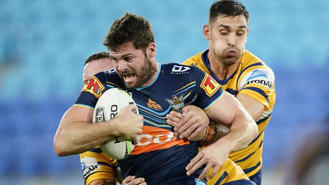 The Titans clashed with the Eels on Sunday night, but will the show go on? Picture: Dave Hunt