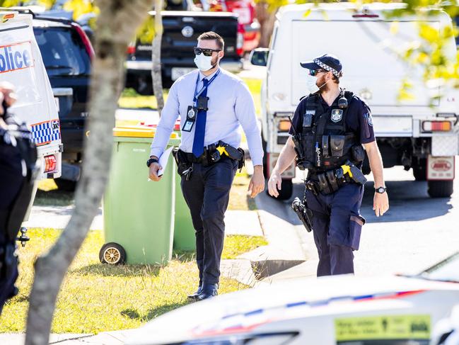 Queensland Police investigate fatal shooting at Baden Jones Way, North Booval, Wednesday, July 28, 2021 - Picture: Richard Walker