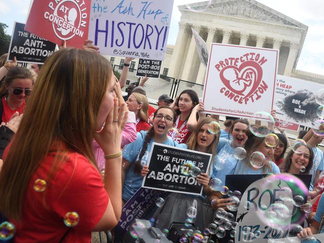 The conservative-dominated court overturned the landmark 1973 Roe v Wade decision that enshrined a woman's right to an abortion and said individual states can permit or restrict the procedure themselves. Picture: Olivier Douliery / AFP.