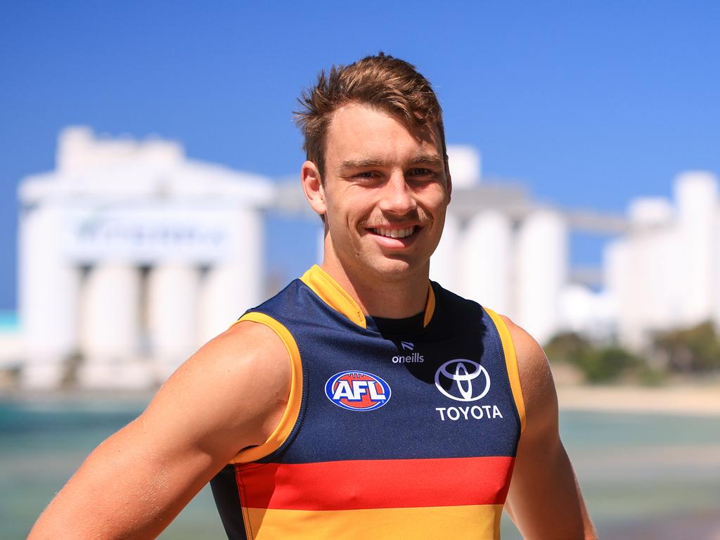 Riley Thilthorpe at Port Lincoln for the Crows community camp