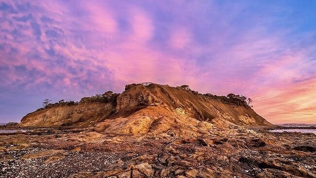 Settlement Point is the perfect spot to view sunsets in Corinella. Picture: Anna Carson