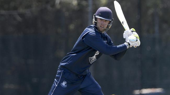 Premier: Mackenzie Harvey in action for Carlton. Picture: Andy Brownbill