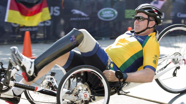 Robinson is a national cycling champion and competing in this year’s Invictus Games in October. Picture: Supplied.