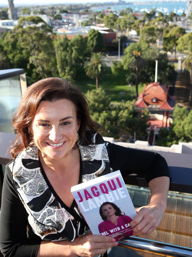 Jacquie Lambie with her ibography. Picture: Glenn Ferguson