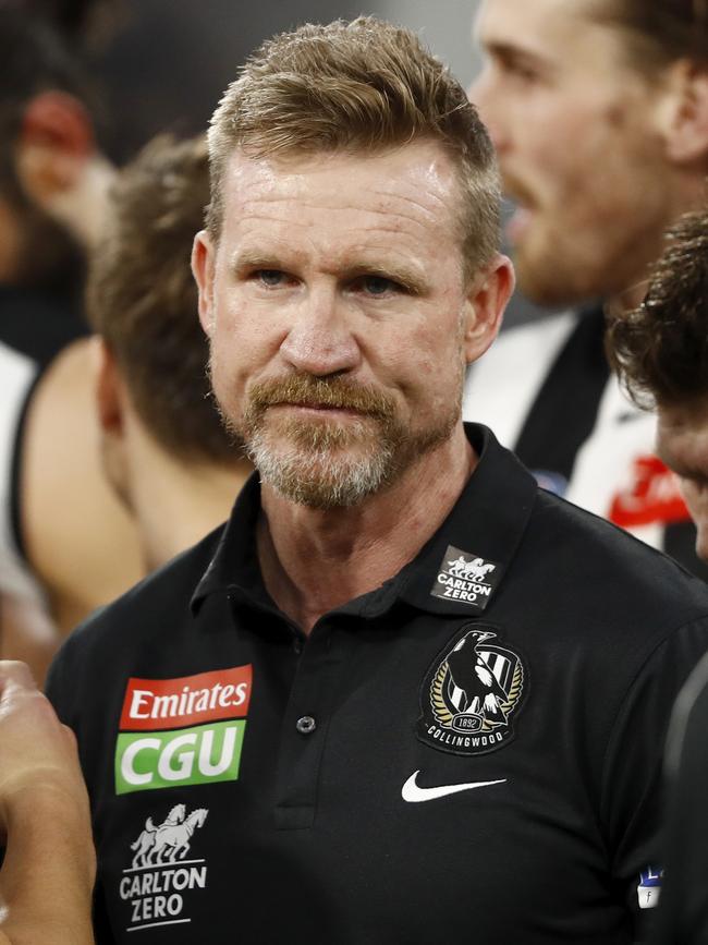 Collingwood senior coach Nathan Buckley in 2021. Picture: Dylan Burns/AFL Photos