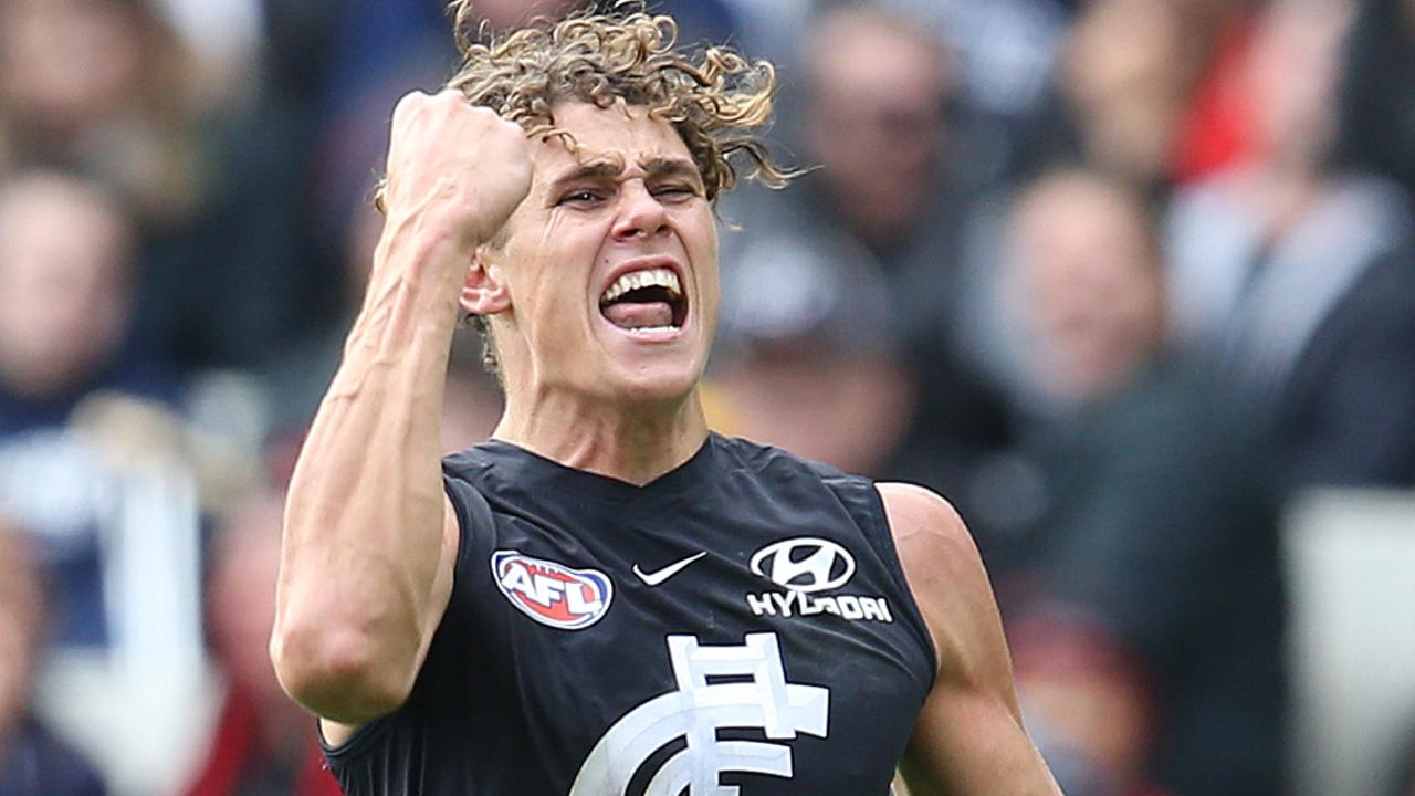 Carlton's Charlie Curnow. Picture: Michael Klein