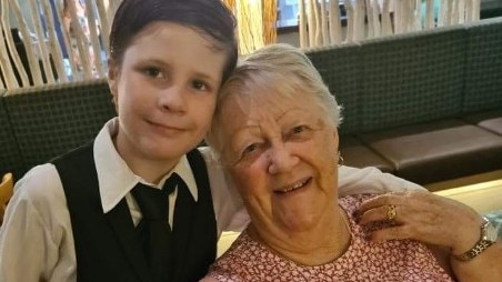 Steele Pike with his nanna, Shirley Sewell.