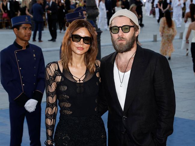 Christine Centenera and actor Joel Edgerton at Vogue World. Picture: AFP