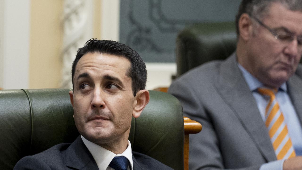 Opposition Leader David Crisafulli reacts during question time at Queensland Parliament House. NewsWire / Sarah Marshall