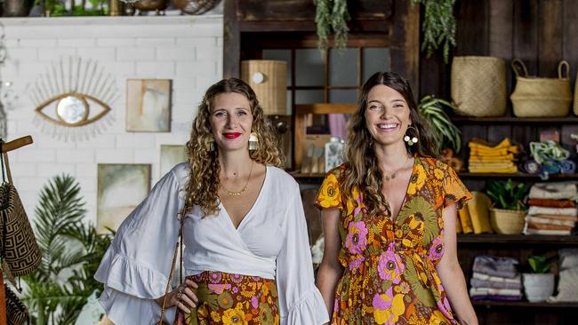 Designers and retro queens Rose Madden and Vanessa Cave, owners of Nine Lives Bazaar, at Trader Trove in Miami. Picture: Jerad Williams