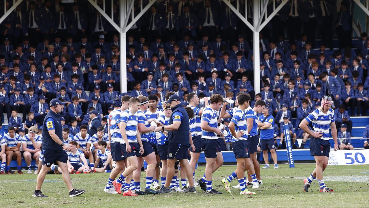 Action from the GPS first XV rugby match earlier in the season. Photo:Tertius Pickard