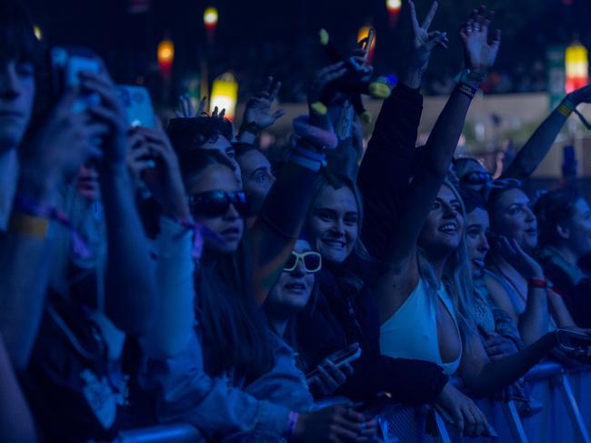 BYRON BAY, AUSTRALIA - Newswire Photos, 22 JULY 2023: Splendour in the Grass 2023: Flume plays to crowds at Splendour in the Grass, Saturday night. Picture: NCA Danielle Smith / Newswire