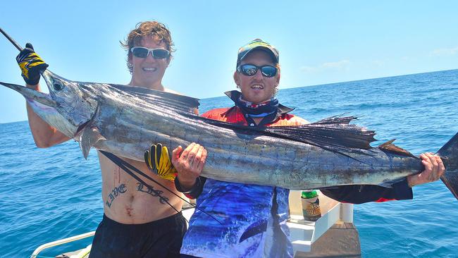 <s1>Daniel and Jarrod James with their sailfish from the Classic.</s1>