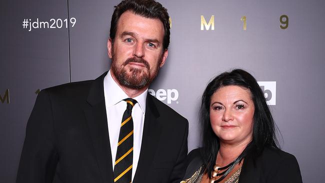 Richmond CEO Brendon Gale and wife Jane. Picture: Getty