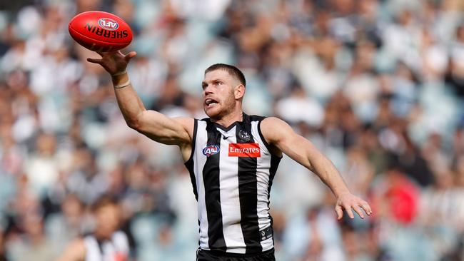 Taylor Adams is racing the clock to be fit for Saturday’s showdown with Richmond, including the returning Dustin Martin. Picture: Getty Images