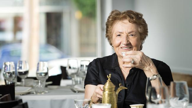 Abla Amad, 77, has been serving up Lebanese food at her iconic Carlton restaurant for 35 years. Picture: Eugene Hyland