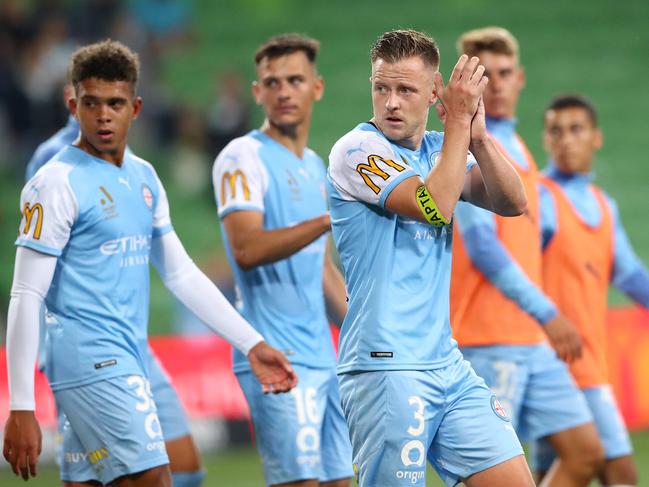 Scott Jamieson and his Melbourne City teammates are ready to be tested on the Asian stage. Picture: Kelly Defina/Getty Images