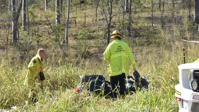 A male and a female patient were taken to the Gladstone Hospital via ambulance following a single-vehicle crash involving a motorcycle off the Bruce Hwy. File Picture