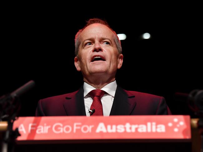 Australian Opposition Leader Bill Shorten said if elected he will spend $4 billion to reduce the out-of-pocket costs parents pay for child care. Picture: AAP Image/Darren England