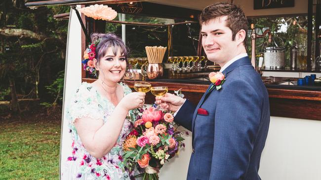 Cheers dear: Liana Crosdale (now Burmeister), Matt Burmeister. Brody Grogan Photography