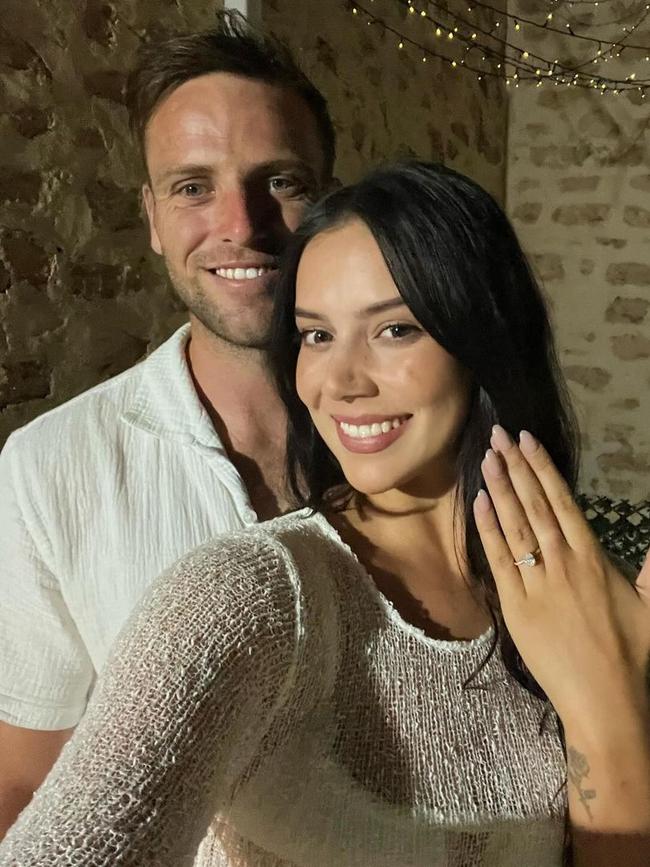 Veteran Crow Brodie Smith has announced his engagement to girlfriend Lisa McCarthy. Picture: Instagram