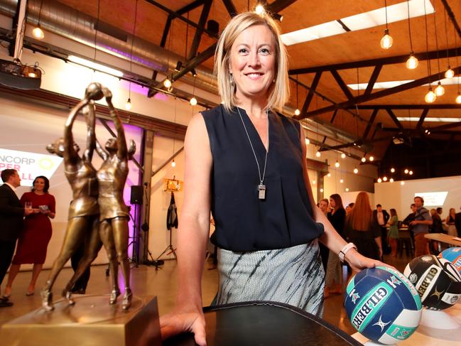 16/04/2019 Netball Australia chief executive Marne Fechner at the season launch in Melbourne.picture : David Geraghty / The Australian.