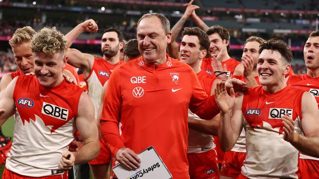 Coach John Longmire has his Sydney Swans two wins away from a second premiership during his tenure. Picture: Michael Klein