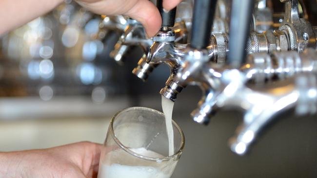 Beers on tap at Joe's Grand Hotel at Goomeri. Photo Tanya Easterby / The Gympie Times