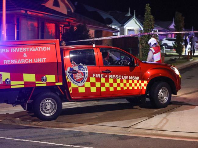 Emergency services responded to Crank Place at Elderslie about 11.40pm. Picture: Dean Asher