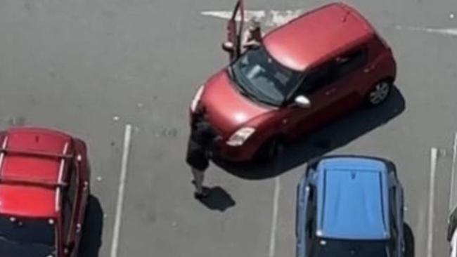 Three people in a Queensland fight over a car space. Picture: TikTok@grace_esma_iris