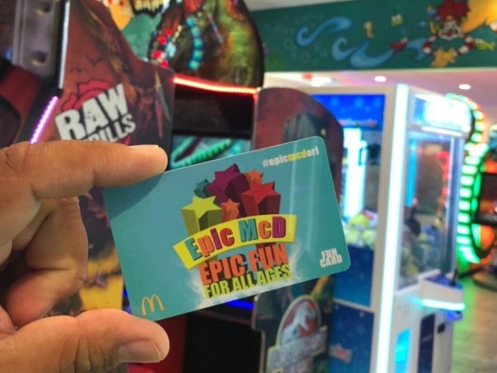 Guests can load up the McFun cards to play on the games floor. Picture: Instagram