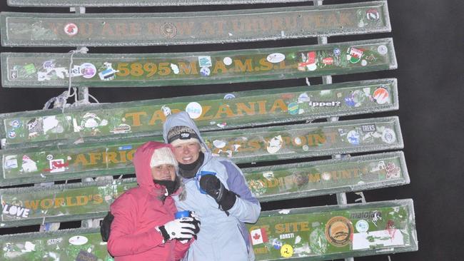 Mt Kilimanjaro 5895m Tanzania, Africa Dr Rebecca Heah, (With friend Dr Rachael Kermond) summit time 5:45am Picture: Supplied