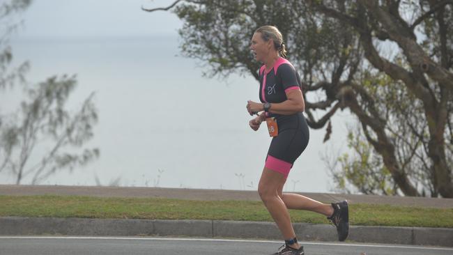 Action from the sprint event at the 2023 Mooloolaba Triathlon.