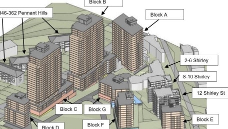 A Meriton development with 336 apartments is slated for Carlingford.