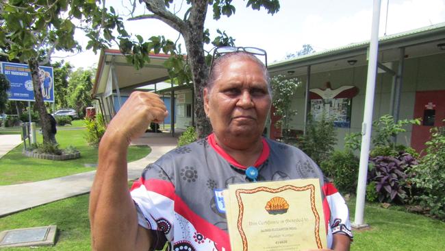 Yarrabah resident Agnes Neal said she was furious and said she feel betrayed that the $15,000 she scraped together over the years to save for her funeral has ben lost when the Aboriginal Community Benefit Fund collapsed Picture supplied.