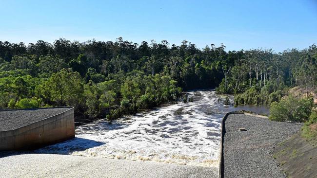 OVERFLOW: Hundreds of megalitres of water is running out of Lenthalls Dam. Picture: Eliza Wheeler