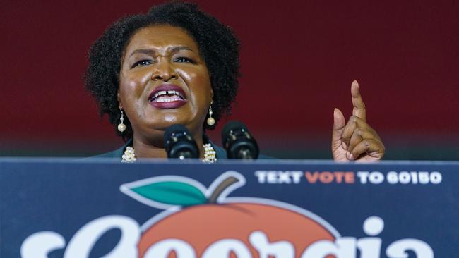 Democratic Gubernatorial candidate Stacey Abrams speaks at a campaign event.