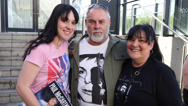 Paul McCartney fans at the Got Back Tour at the Adelaide Entertainment Centre, October 18. Picture: Kelly Barnes
