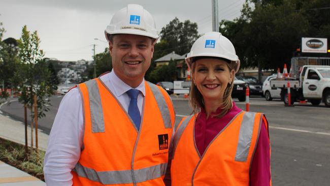 Lord Mayor Adrian Schrinner with Cr Amanda Cooper.